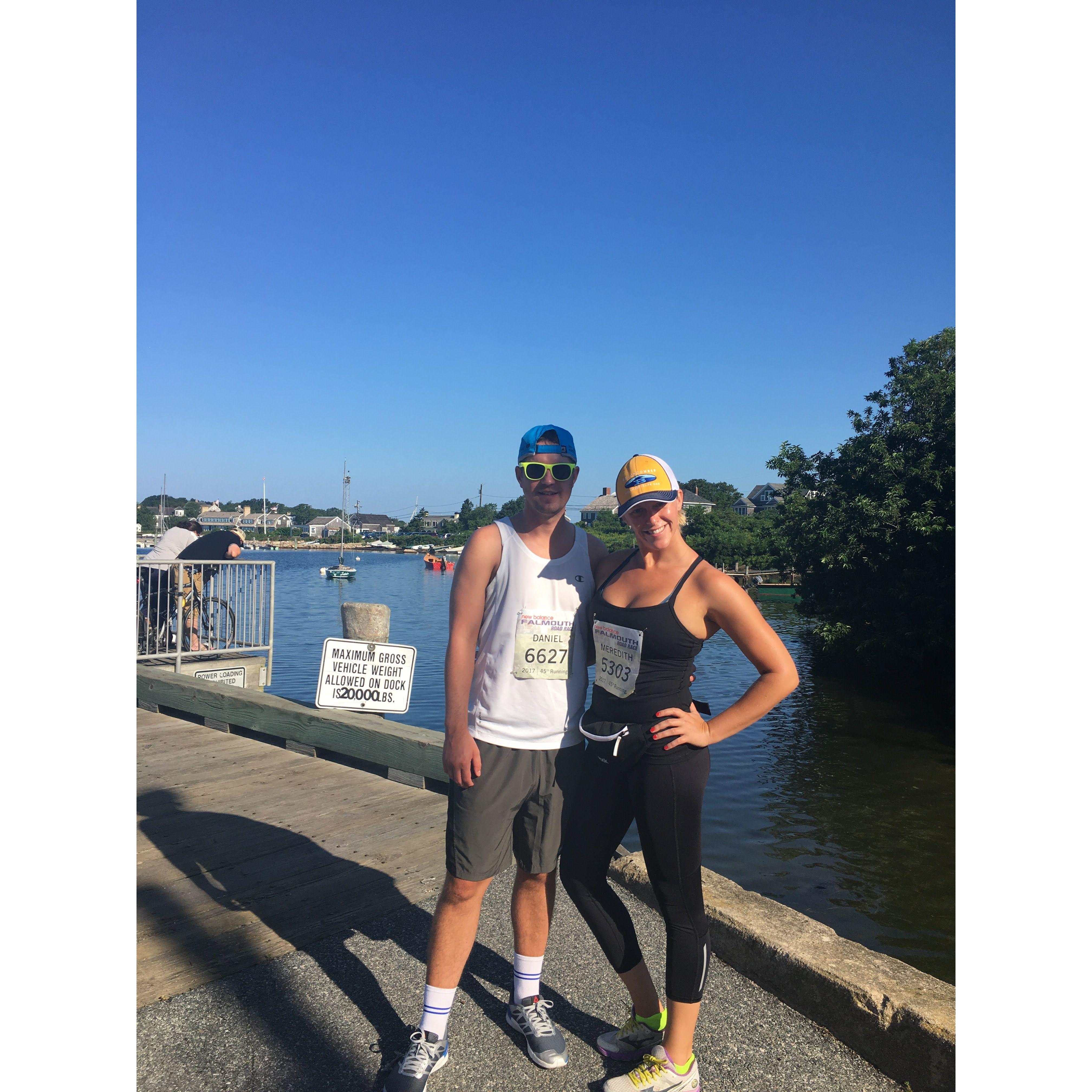 AUG. 2017 - ready to run the Falmouth Road Race. All 7.2 miles