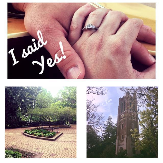 He asked me and I said yes at Beaumont Tower on May 25, 2016. <3