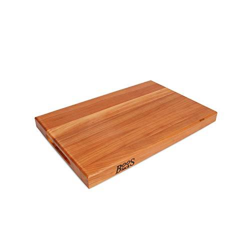 John Boos CHY-R01 Cherry Wood Edge Grain Reversible Cutting Board, 18 Inches x 12 Inches x 1.5 Inches