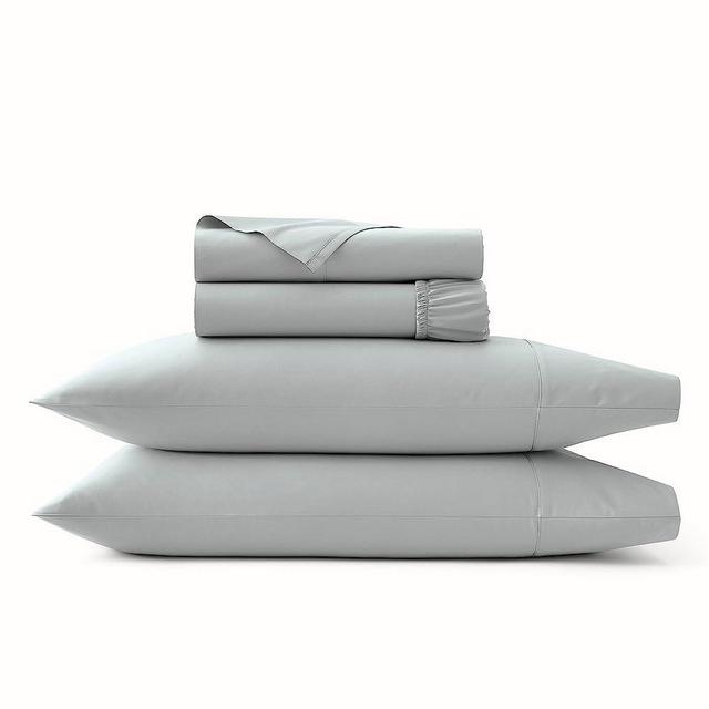 BOLL & BRANCH Signature Hemmed Sheet Set – Luxury 100% Organic Cotton – 1 Flat Sheet, 1 Fitted Sheet and 2 Pillowcases with 7” Hemline – Buttery Soft and Breathable, Shore, Queen