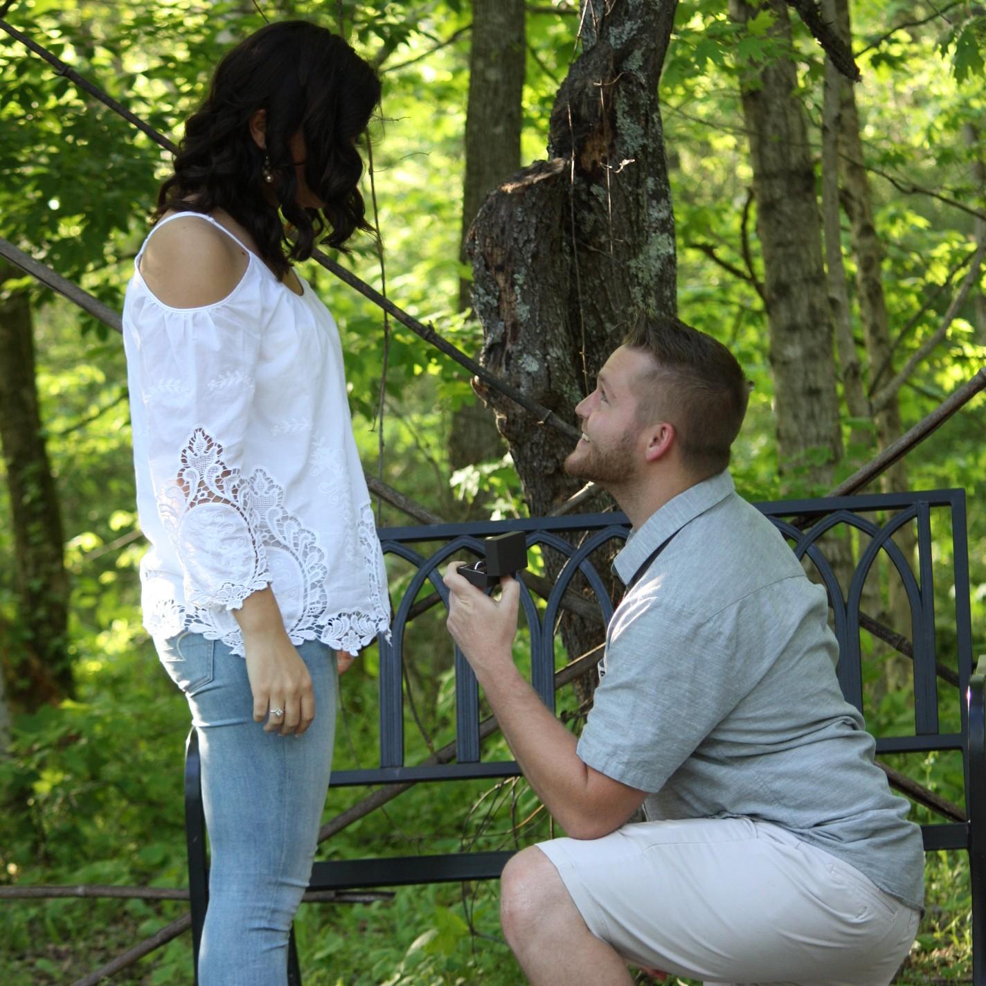 David proposing to Mekaila