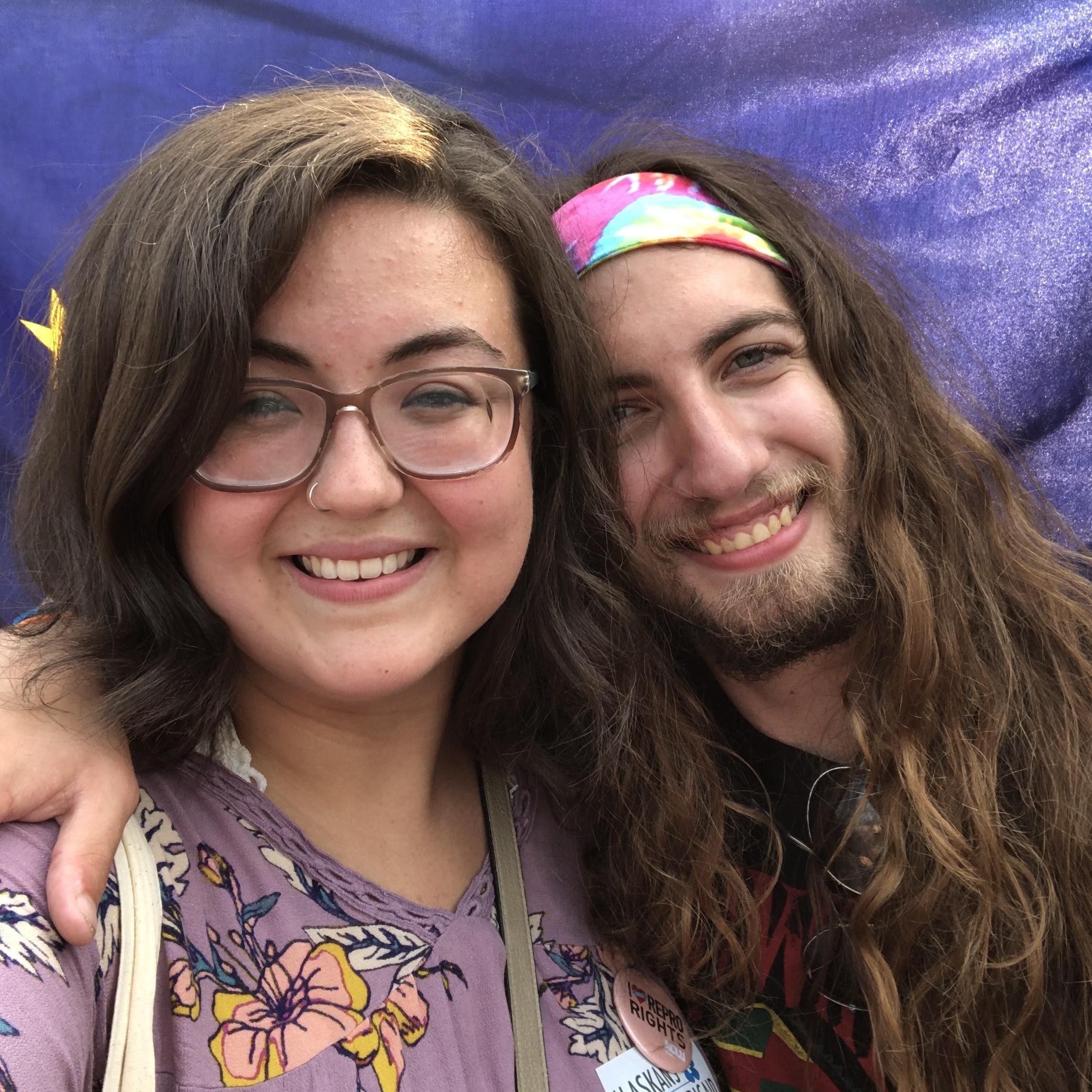 These Alaskans love an opportunity to pull out our state flag, even just for a selfie backdrop.