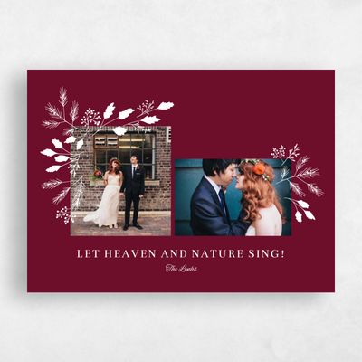 Burgundy, Red Holiday Card - Vance