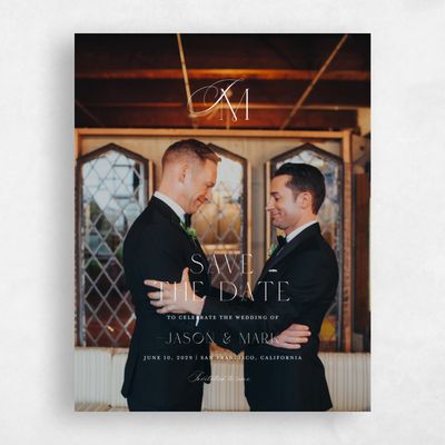 White Standard Wedding Save the Date - Galiena Photo