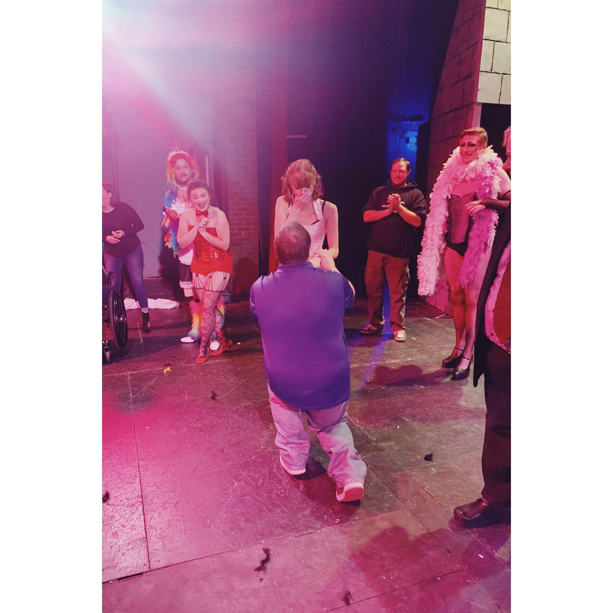 When William proposed after the show of Rocky Horror on October 25, 2019.