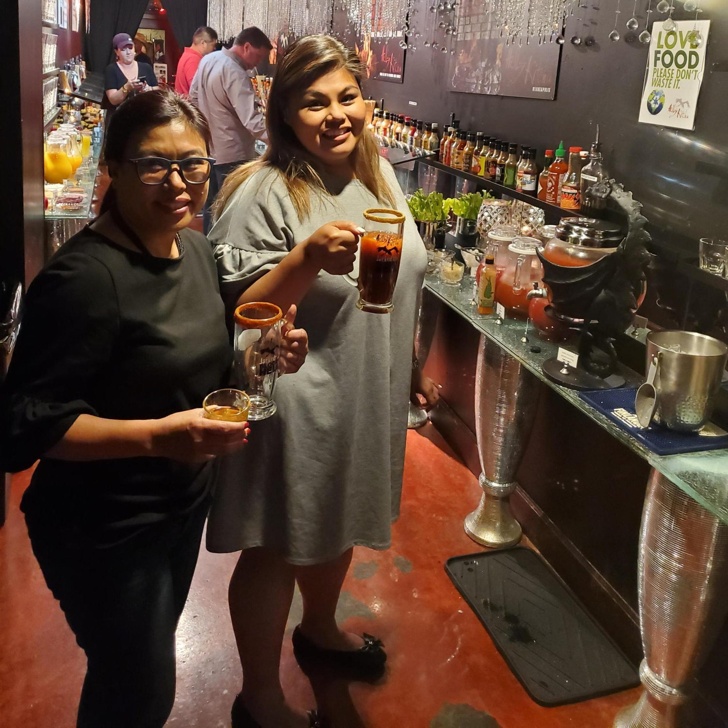 They got them at "Bloody Mary Bar!" - Marge with her sister Diane Smith. Who also is Marge's mentor and life guru.