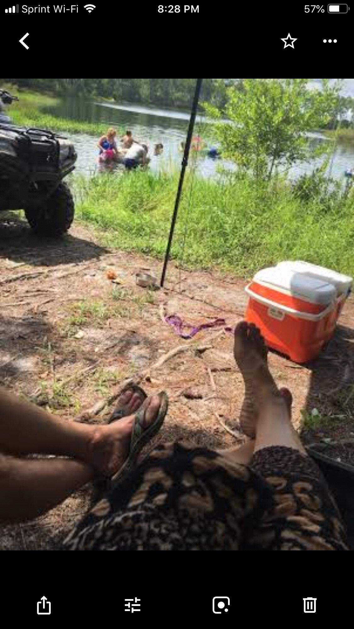 our first trip to the "watering hole" with Riley and Temple