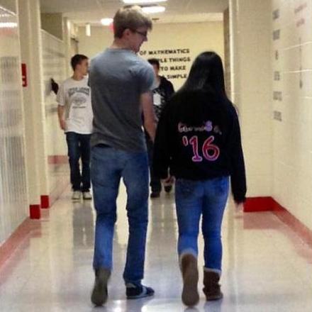 First photo of us as boyfriend and girlfriend.