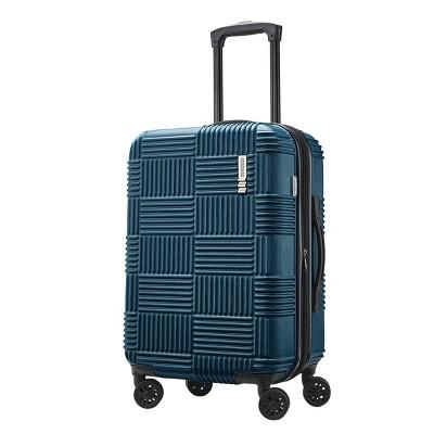 American Tourister 20" Checkered Carry On Hardside Suitcase - Teal