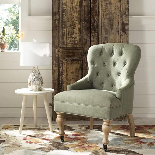 Safavieh Mercer Collection Robert Light Brown Linen Club Chair