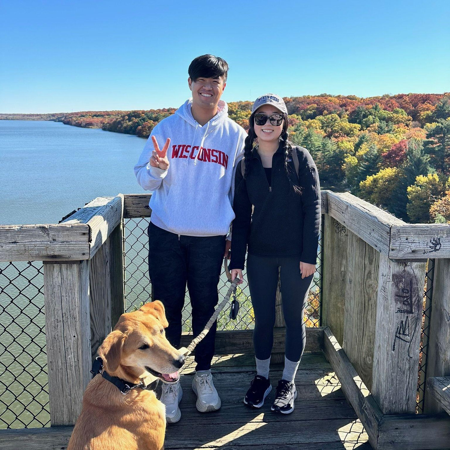There were a few months when we watched Heidi's family dog Waffle and took it as an opportunity to do more hiking. This is Starved Rock State Park 10.26.24