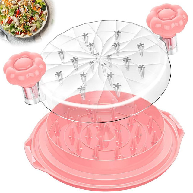 Chicken Shredder Tool Twist Large - 10'' Pro Meat Shredders for Chicken Breast,Visible Kitchen Gadgets Grinder Machine with Brush,Strong Anti-Slip Strip,Ergonomic Handle,BPA Free (Pink)