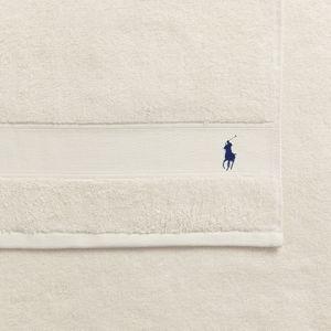 Polo Bath Towel - White Sands - Newport Navy Polo Logo