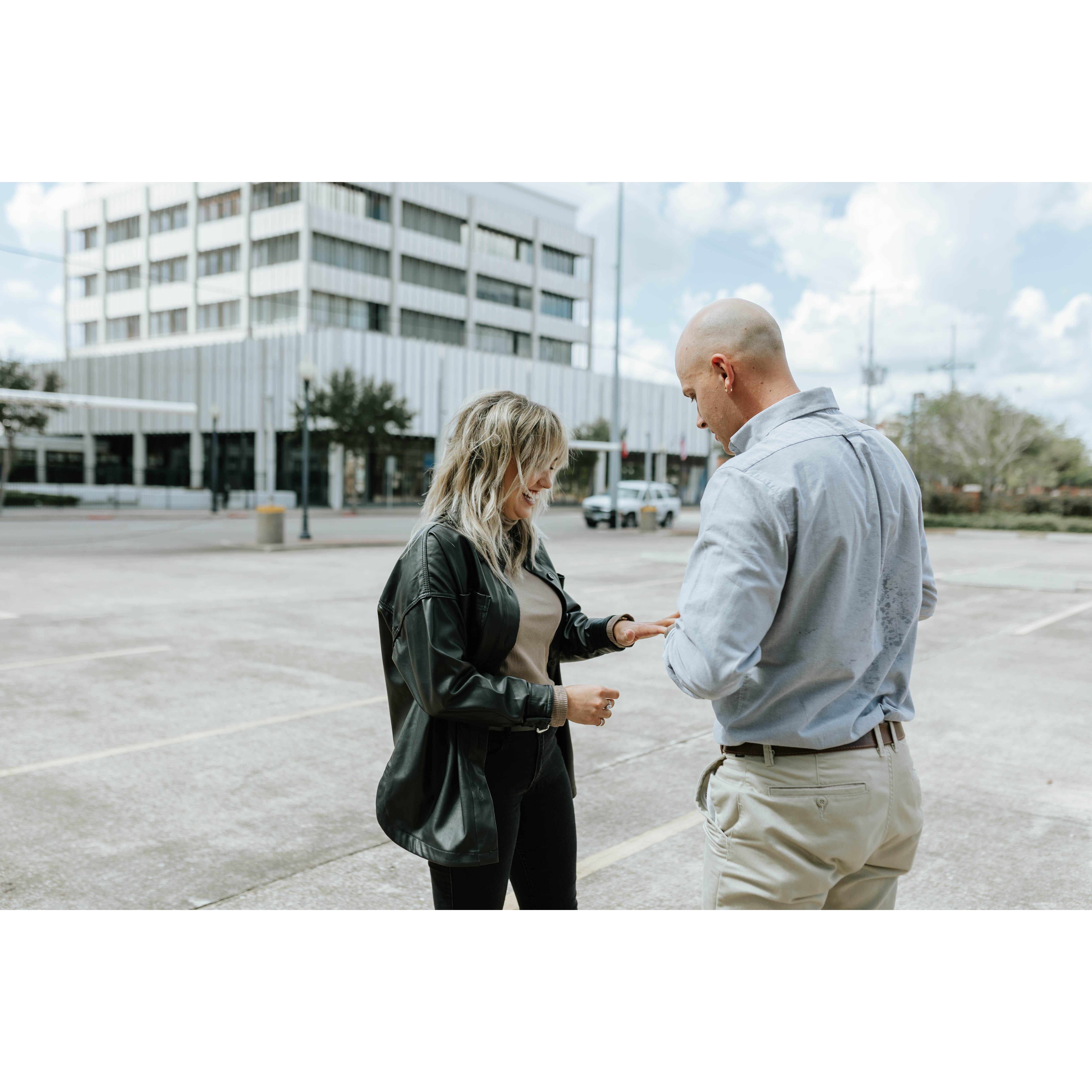 Blake putting on my ring while I could not control myself.