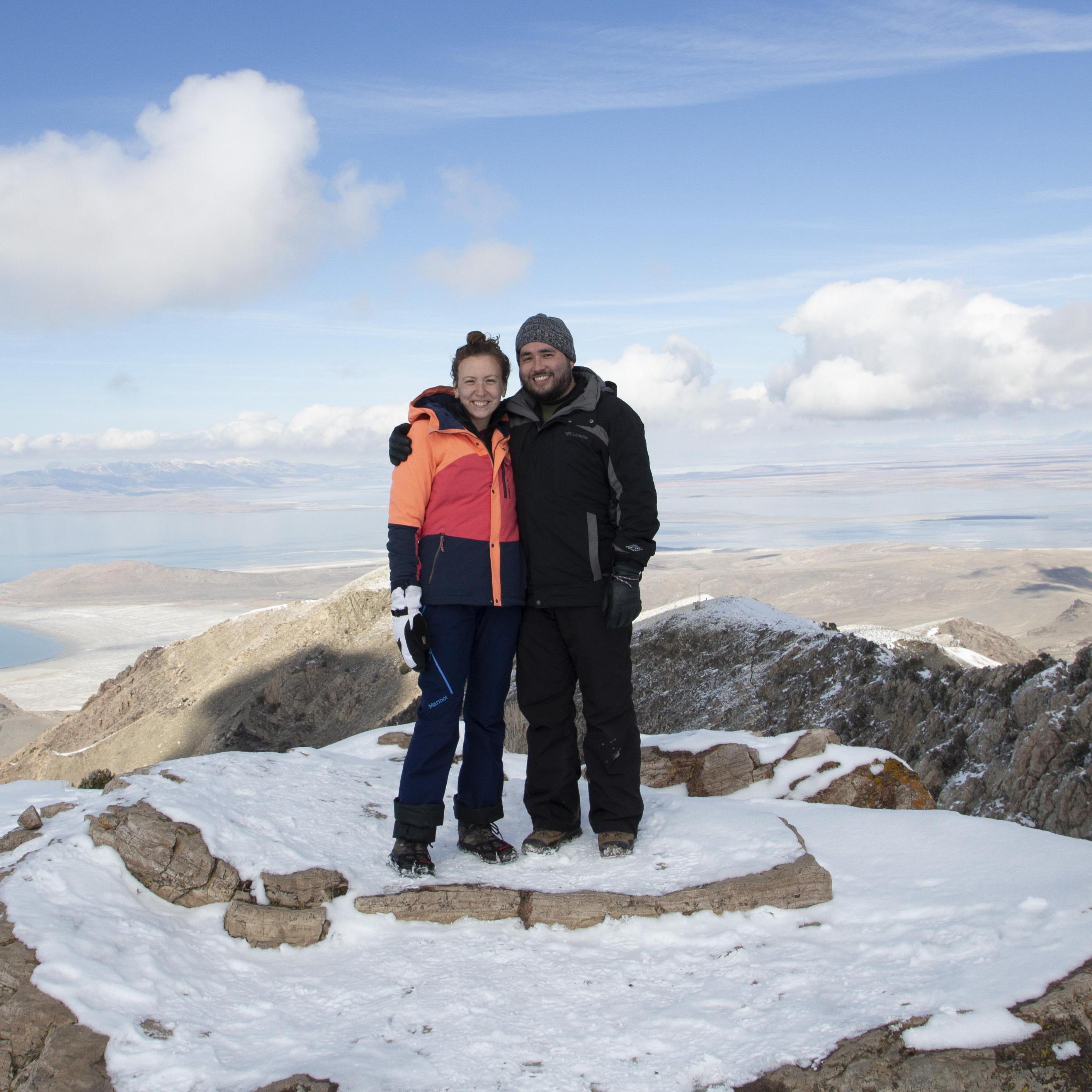 Someone get this man some spikes so we can keep going on long winter hikes!
