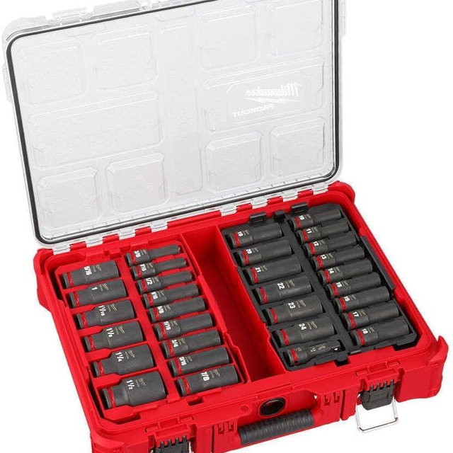 49-66-6806 for Milwaukee 1/2” Impact Duty Socket Packout Set - 31 PC, Red, Black