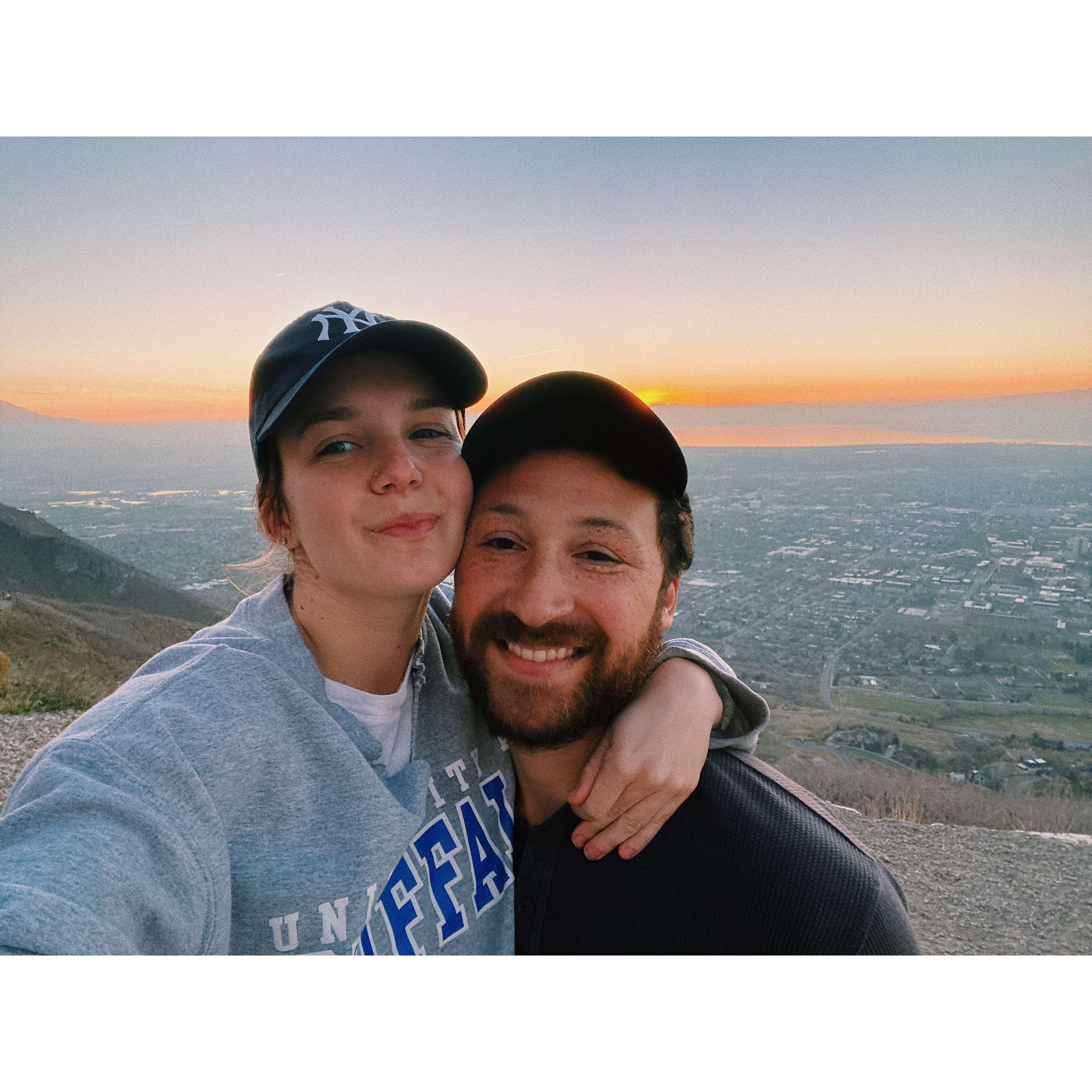 At the top of a hike in Provo, Utah.