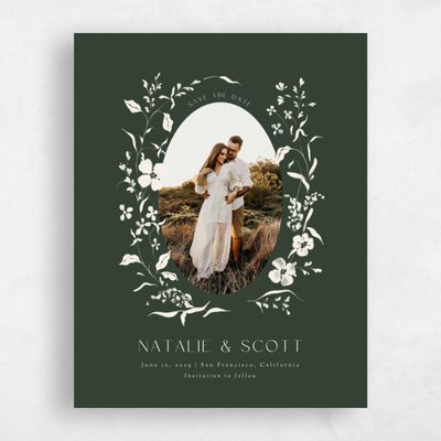 Deep Forest, Green Wedding Save the Date - Lynette Photo