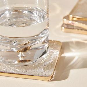 Zaza Lustered Coasters, Set of 4