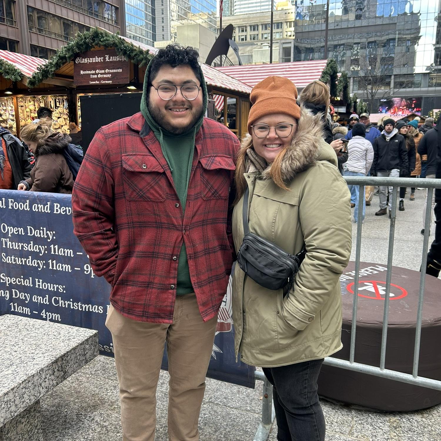 Our first photo together! (at Christkindlmarket)