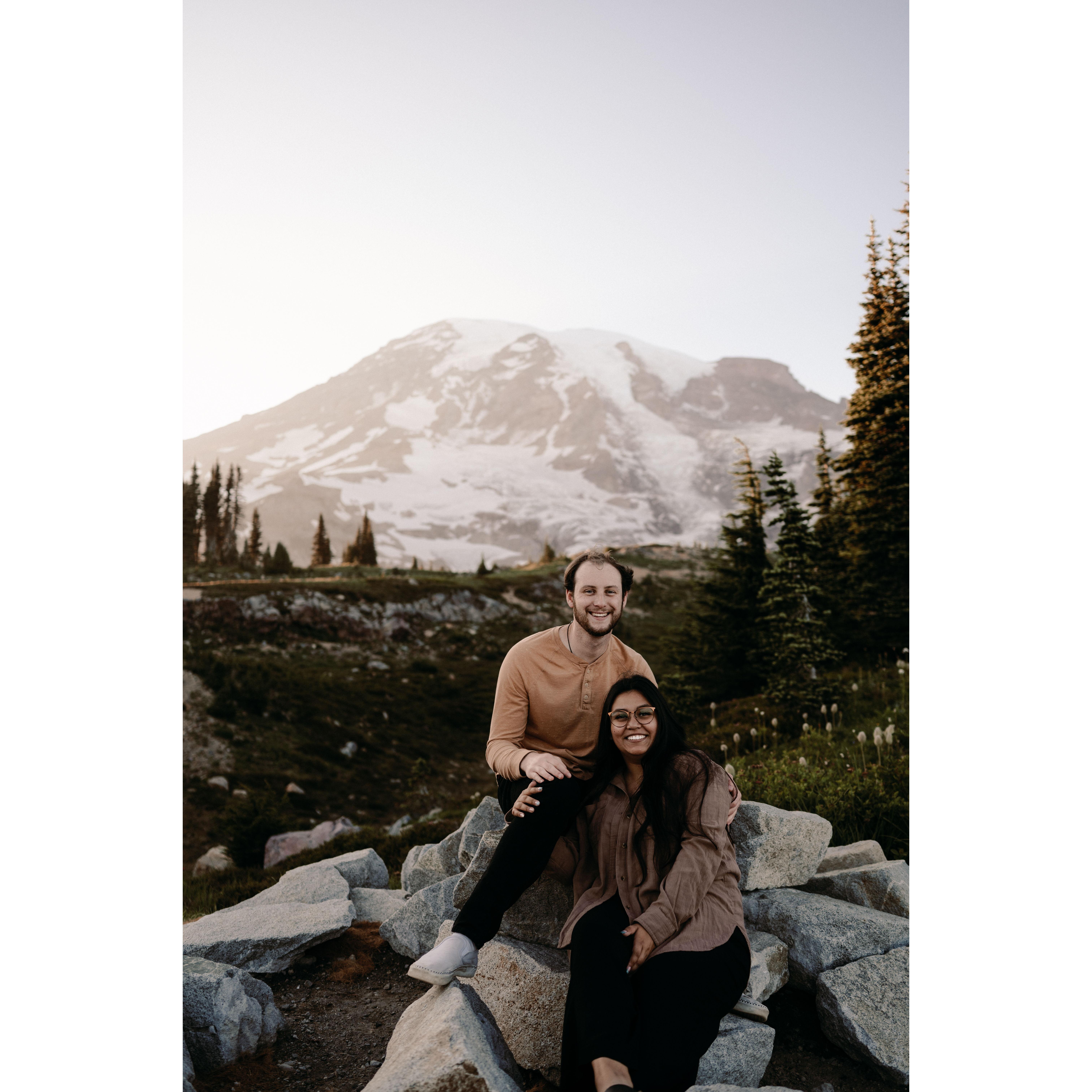 We adore mount rainer that's where we did this photo shoot and where Andrew proposed!