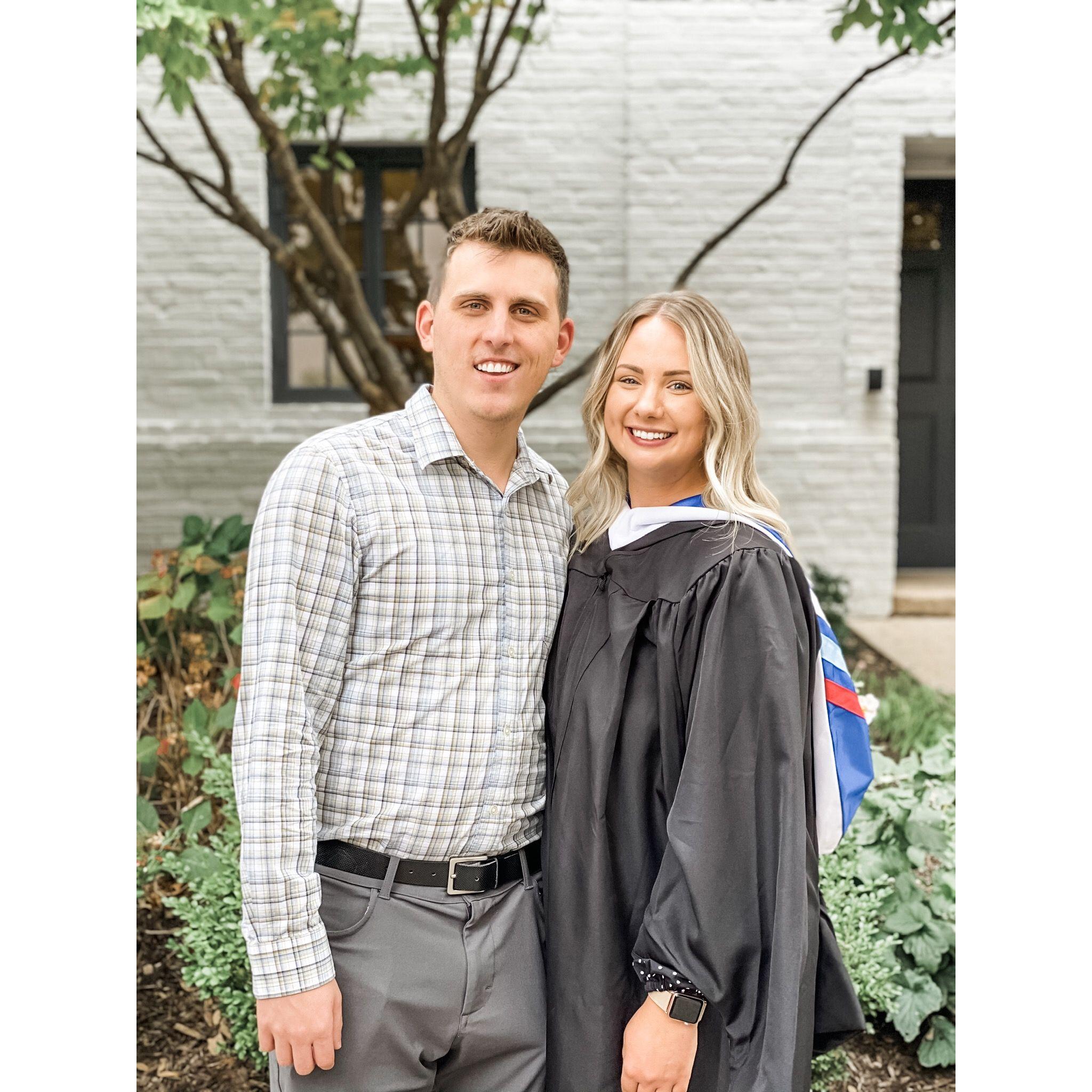 Olivia's grad school graduation October 2019