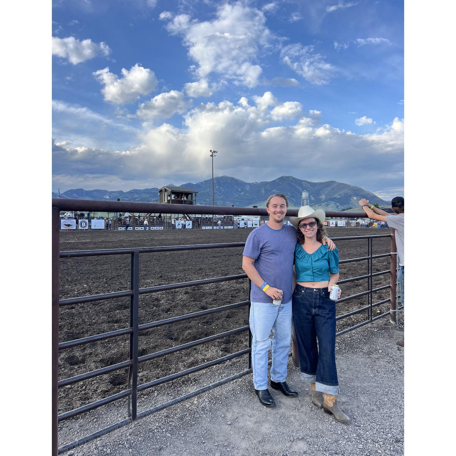 Enjoying the rodeo in Bozeman, Montana