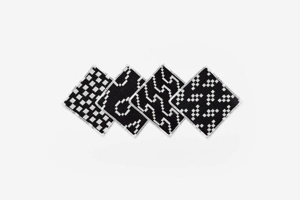 Bitmap Textiles - Coasters || Black and White
