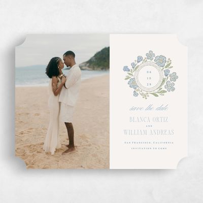 Blue Ticket Wedding Save the Date - Persephone Photo