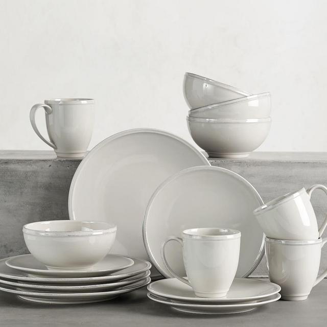Costa Nova Friso 16-Piece Dinnerware Set - Grey