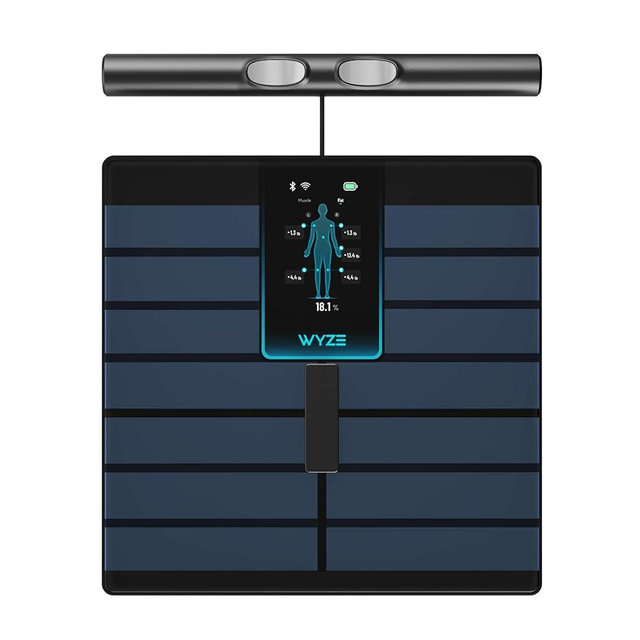 Wyze Smart Scale Ultra BodyScan with Handle – Wi-Fi & Bluetooth Body Composition Scale for Weight, BMI, Body Fat, Muscle Mass, and Segmental Measurement, 400 lbs, Black