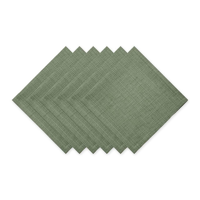 DII Variegated Tabletop Collection, Napkin Set, 20x20, Artichoke Green, 6 Piece