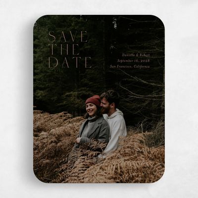 Chestnut, Brown Wedding Save the Date - Copan Photo