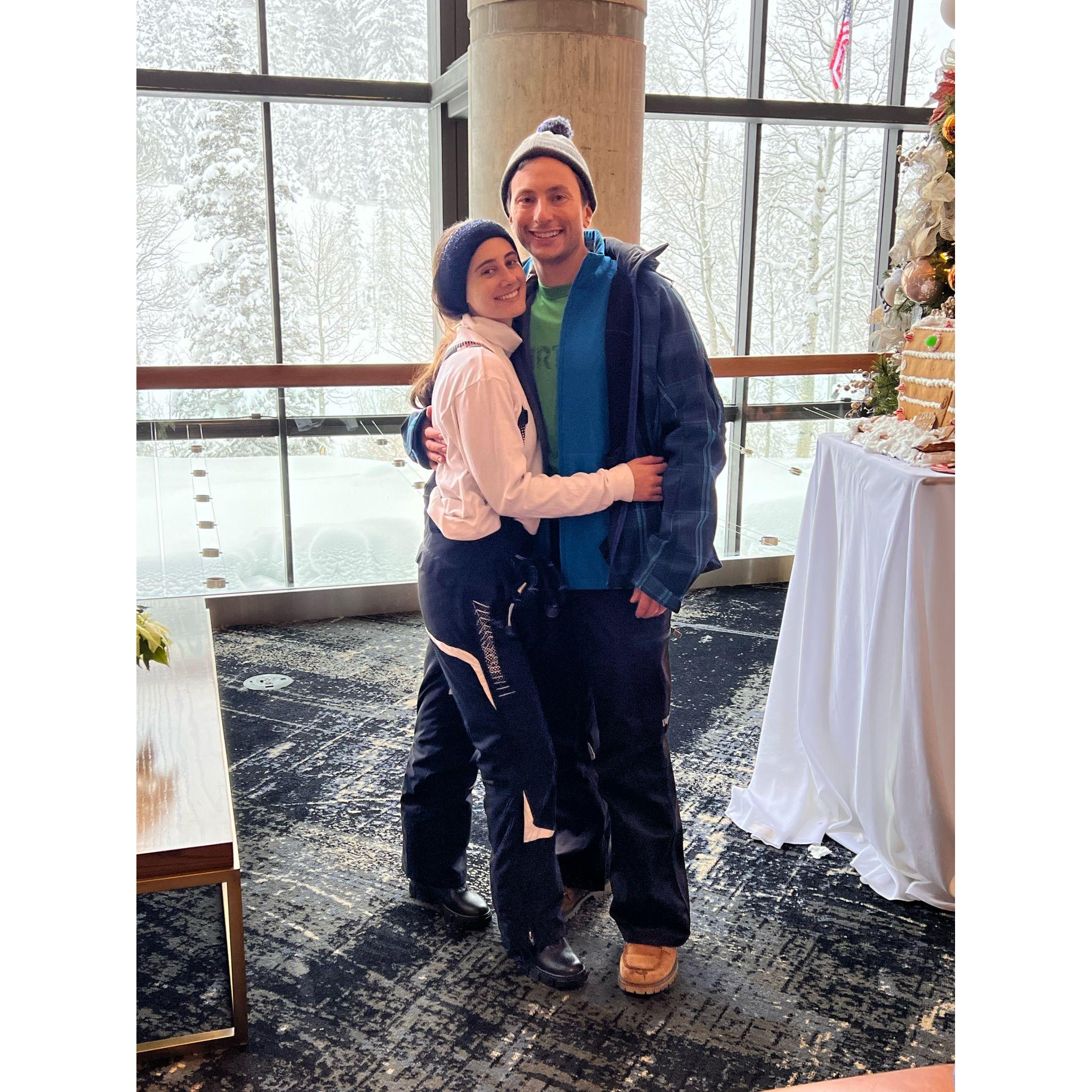 Our first ski trip together