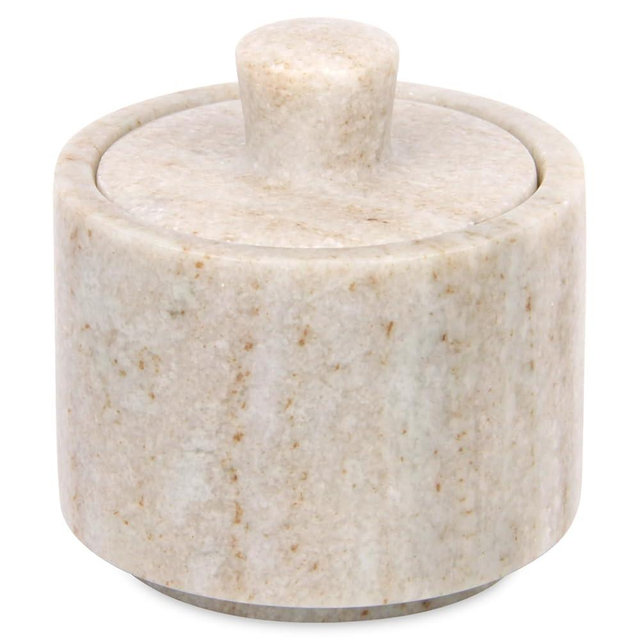 HESHIBI Marble Salt Cellar with Lid, Stone Salt or Pepper Bowl Box Container Jar Holder Well Keeper Dish Pig Crock (Viva jade)