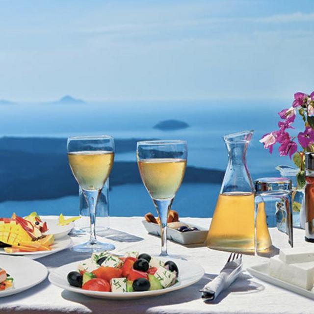 Dinner in Santorini