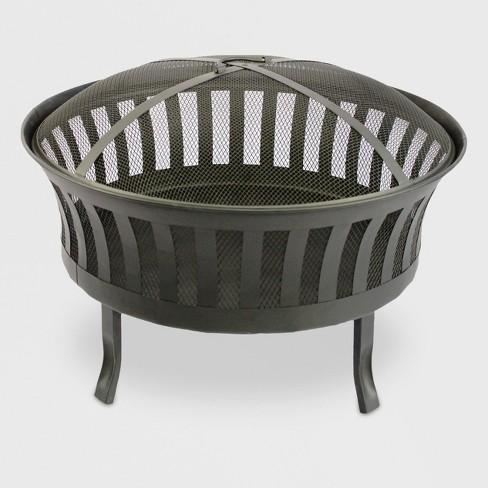 25" Slat Cauldron Fire Pit - Black - Threshold™