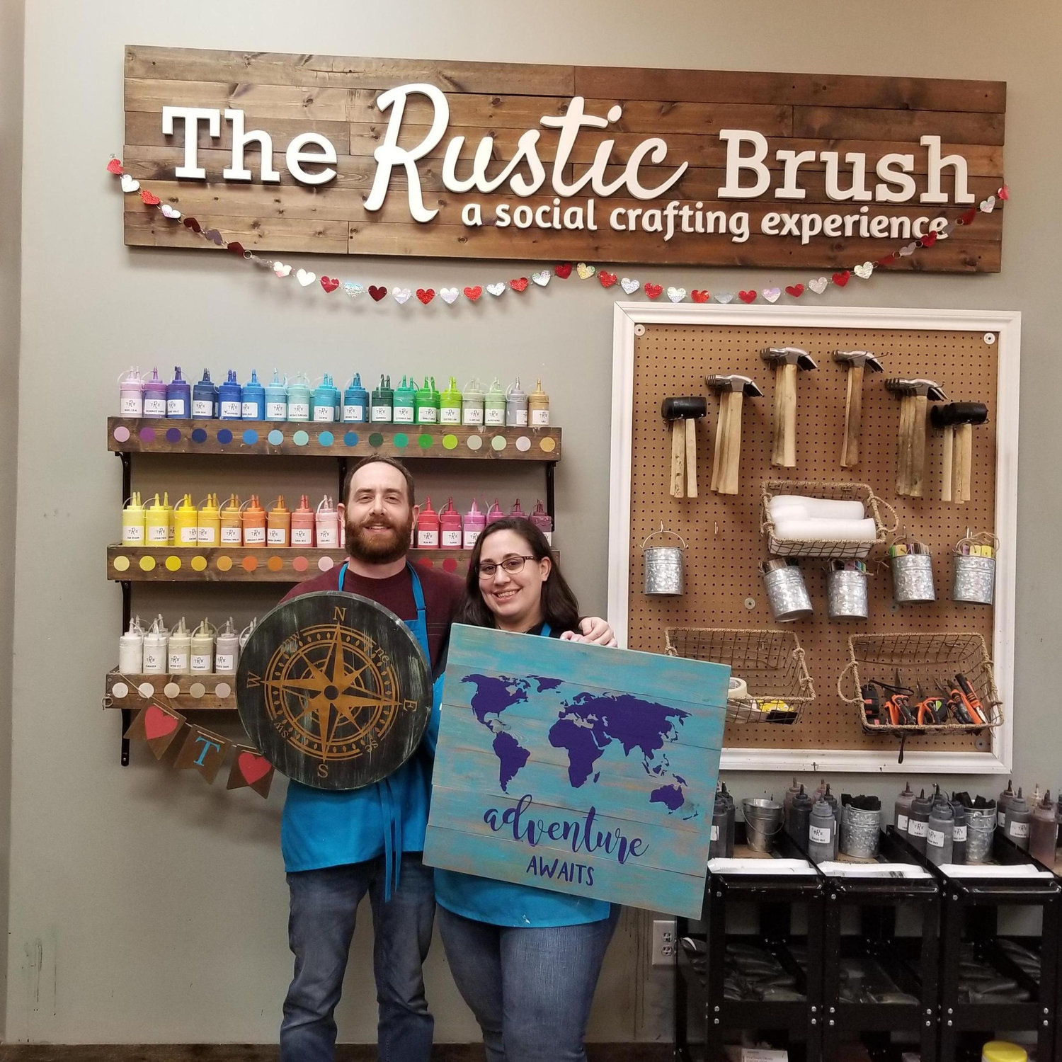 Our Frist Crafting Experience together. We love the signs for our new home!
