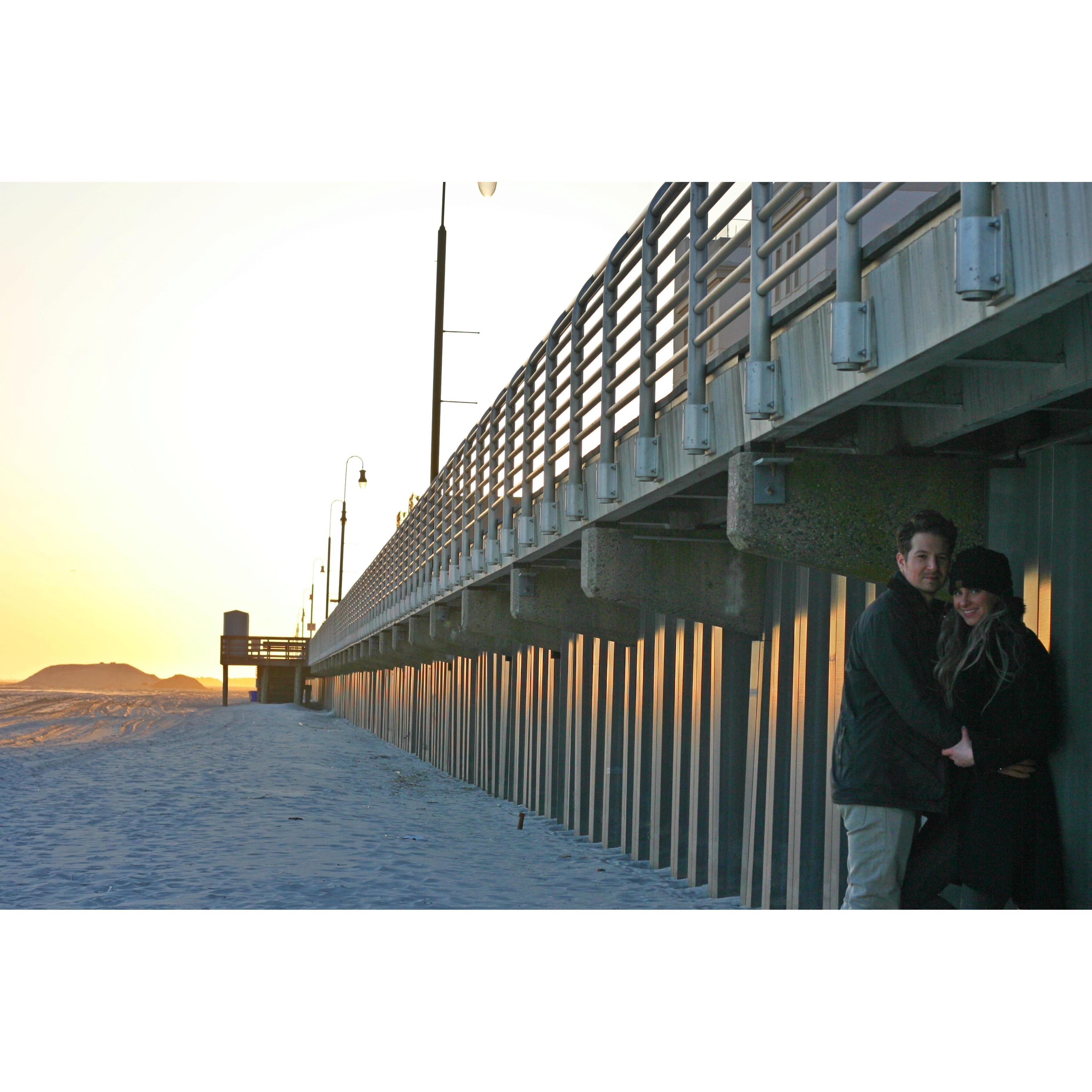 Our home-made photo session in the freezing cold!