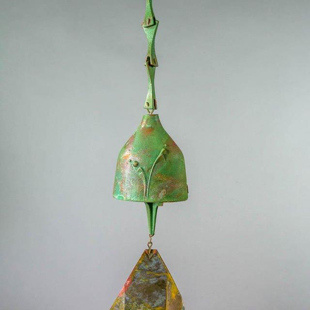 #128 - Cosanti Bronze Windbell- Patina