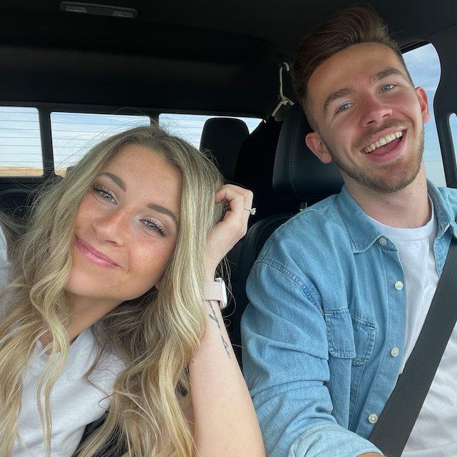 On our way to Cambria for engagement pics!