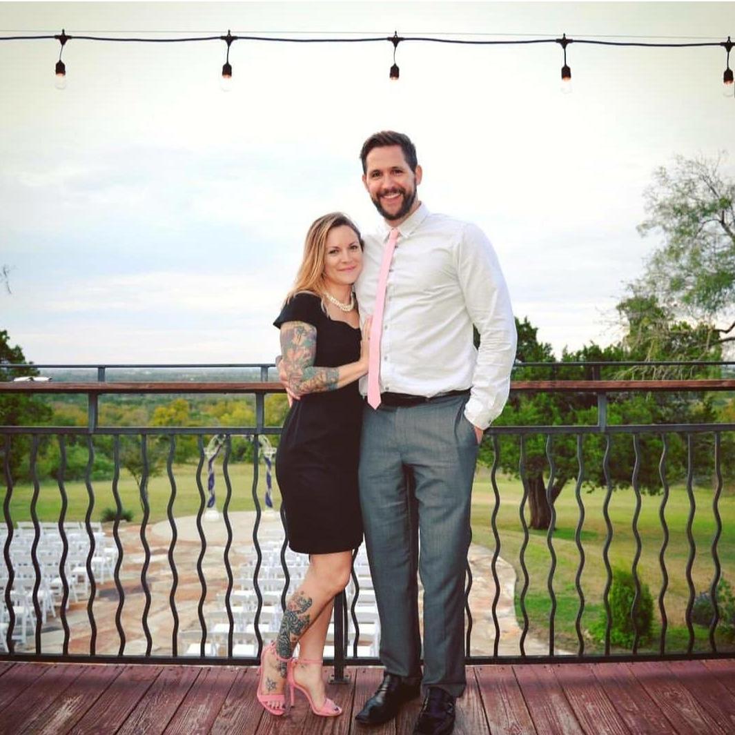 At my sister Kayela's wedding in Texas.