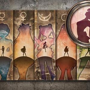 Sailor Moon Inner Senshi Sisterhood Woodblock Art