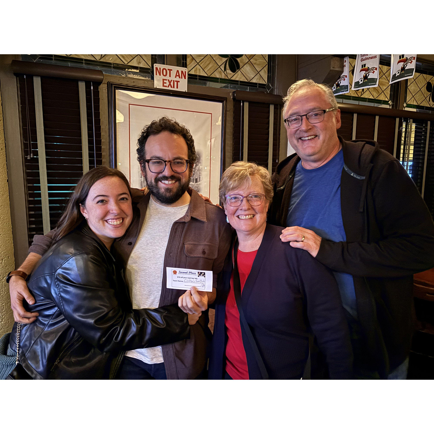 First place in trivia!