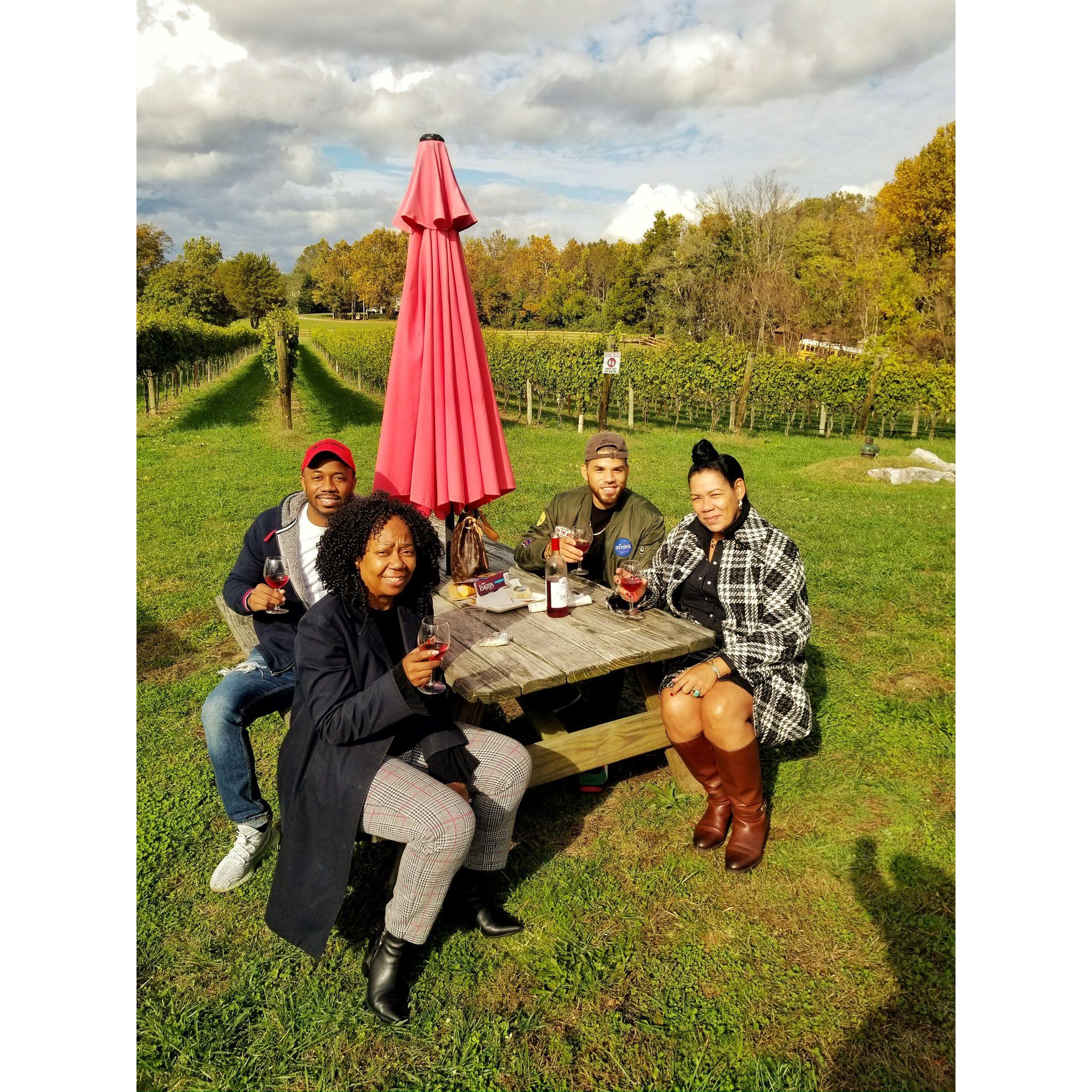 Double mommies date to the winery