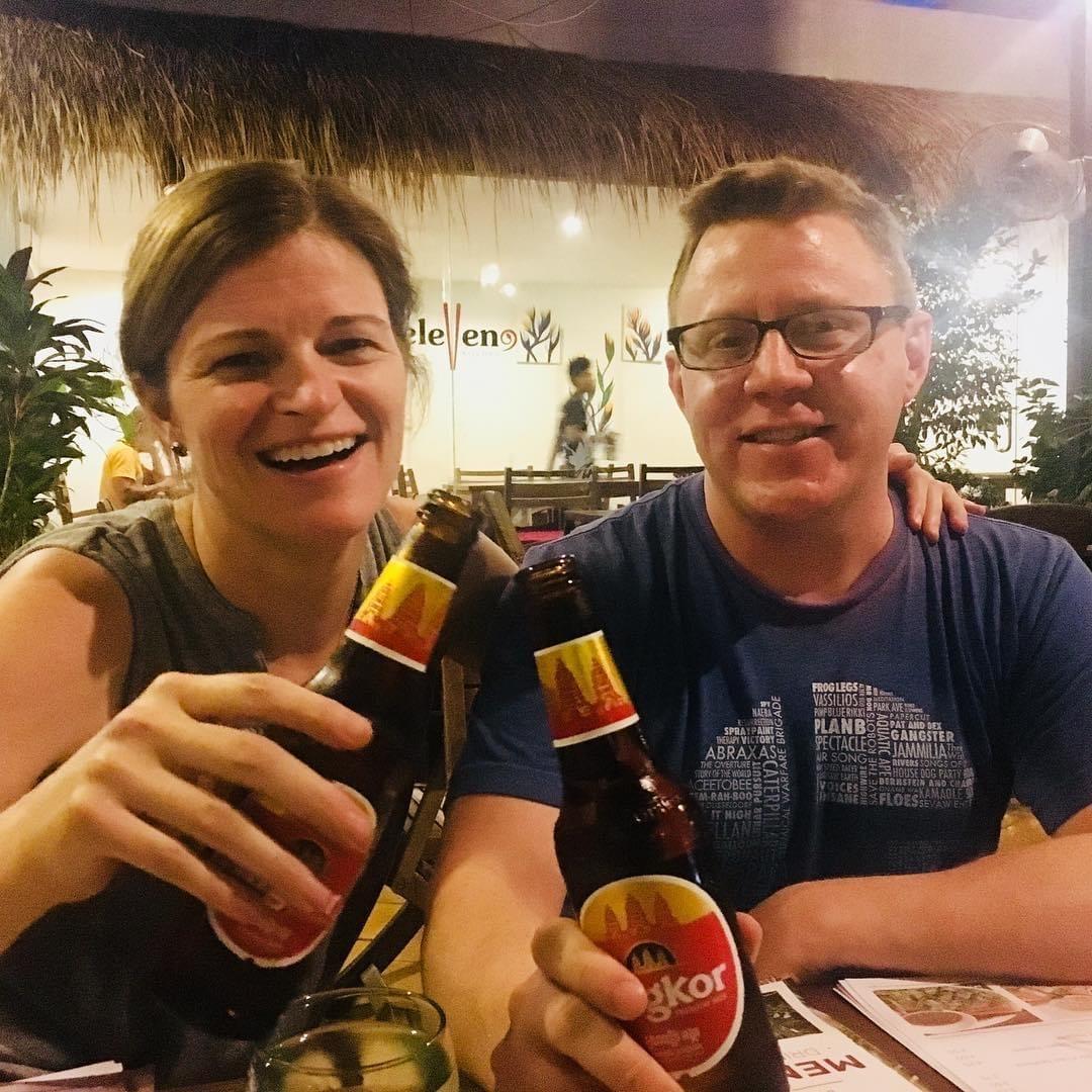 Paul visiting Kelly in Cambodia, December 2017.