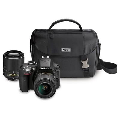 Product description page - Nikon D3300 24.2MP Digital SLR Camera with 18-55mm & 55-200mm Lenses - Black
