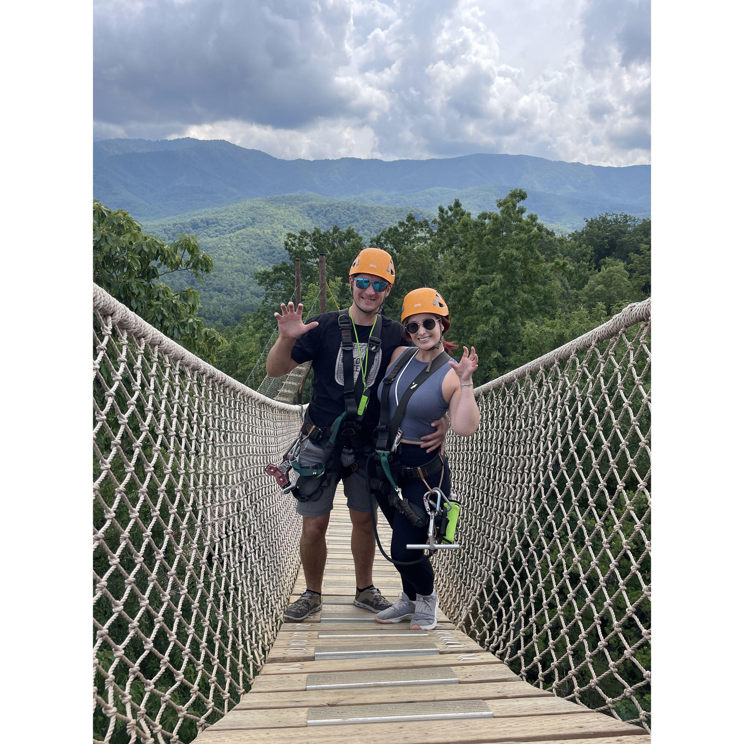 Ziplining in Tennessee.
