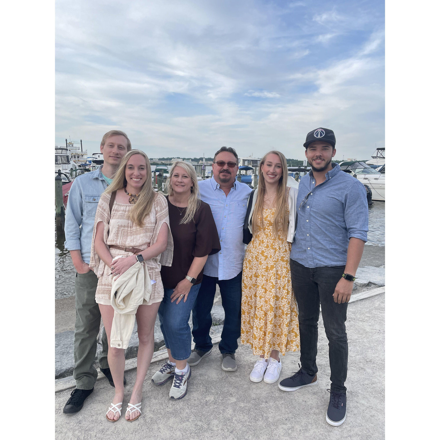 Family photo in Old Town Alexandria, VA.