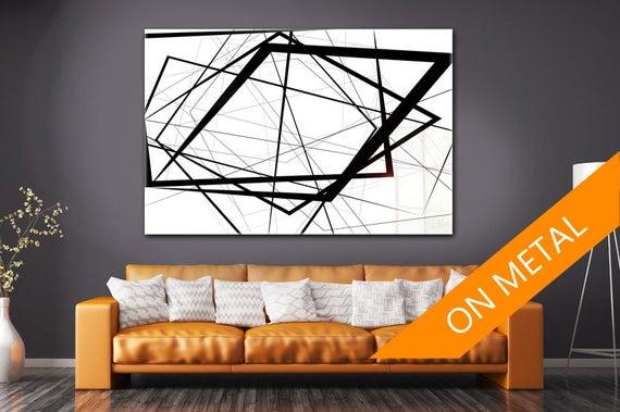 Black white art Metal decor Black white abstract Metal wall art Abstract metal print Abstract art Abstract art print Metal Print Art